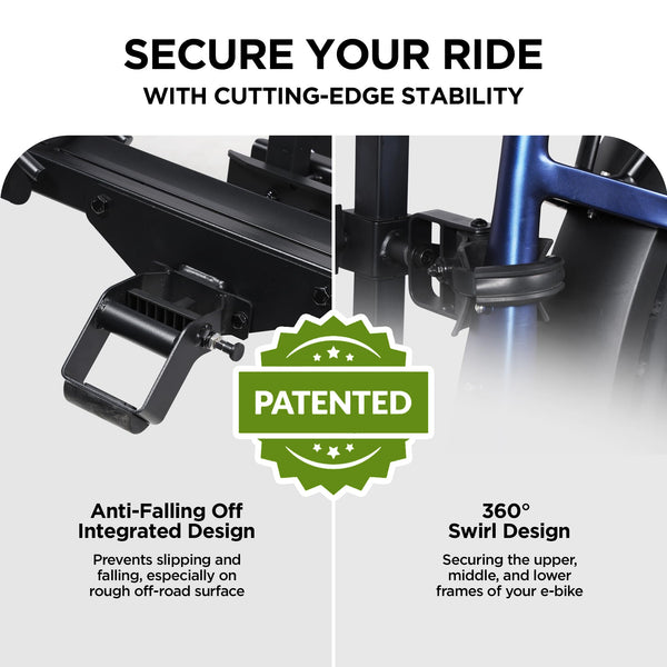 Young Bike Rack Hitch for Car - 200LB 2-Bike Rack Hitch Mount Platform Style Hitch Bike Rack，Smart Tilting & Easy Fold for Car SUV with 2 Inch Receiver，Bike Carrier Fits Up to 5-inch Fat Tire - TRIPPER ELECTRIC BIKES