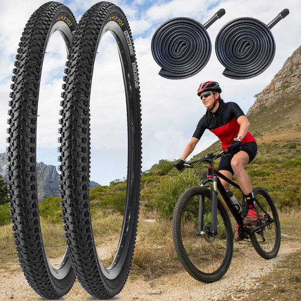 24 X 1.95 Inch Folding Bike Tires with 3mm Anti Puncture Proof Protection for Mountain Bicycles