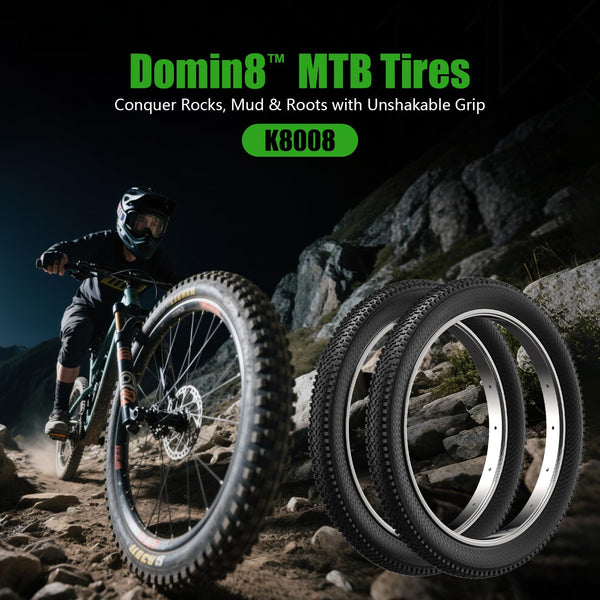 2 Pack Mountain Bike Tires, 24/26x1.95/2.125inch Folding Replacement Mountain Bicycle Tires and Tubes with 2 Inner Tubes & Levers, Puncture-Resistant & Wear-Resistant Bicycle Tires