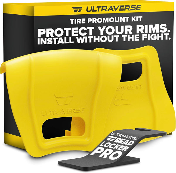 Ultraverse Bike Tire Bead Holder & Rim Protector Combo – Motorcycle Tire Installation Aid Kit for Dirt Bikes, Motocross, E-bike & Off-Road Wheels