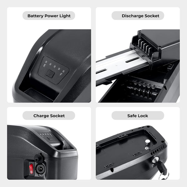 YS YOSE POWER Ebike Battery 48V 10.4Ah Fit for Jaison EB5 Plus Battery Replacement 48V Electric Bike Battery Compatible with Jasion Bicycle e Bike Batetries