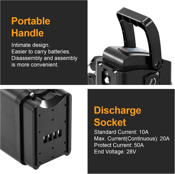 YS YOSE POWER Electric Bike Battery 36V 13Ah Compatible with Heybike Cityscape 1.0 Electric Bike 36V Battery for Cityscape Battery Replacement Hey Bike Batteries