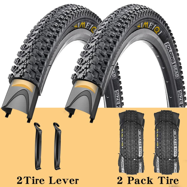 26 X 1.95 Inch Folding Bike Tires with 3mm Anti Puncture Proof Protection for Mountain Bicycles