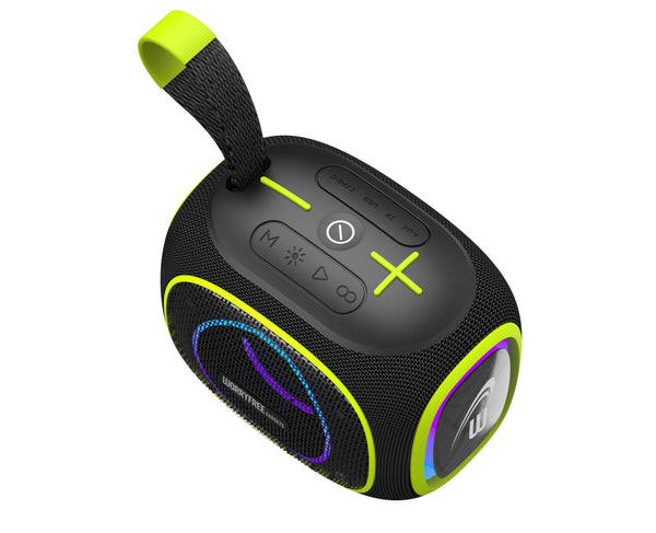 Portable Bluetooth Speaker, 10W, Wireless BT5.3 Range 10m, RGB Lights, Party Box Mini (Black)