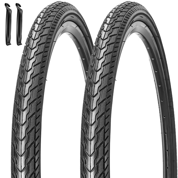 26x1.75 Bike Tires (47-559) 26 Inch Bike Tires or with 26" Bike Tubes 32mm Schrader Valve Suitable for 26 x 1.5 26 x 1.75 26 x 1.95 Bicycle Tires and Tubes for City Road Bicycles