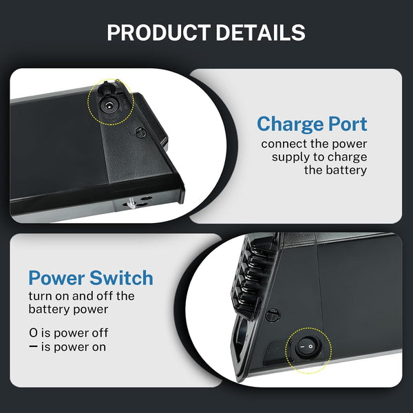 Fit for Jetson Haze HA318 PJHAZE-BTK 48V10.5Ah Battery Pack Jetson Folding Replacement Batteries 48V10.5Ah Batteria Pack