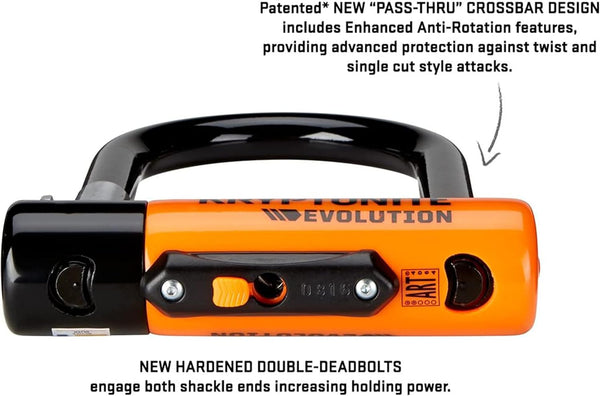 Kryptonite Evolution Mini-7 Bike U-Lock with 4ft Length Security Cable - TRIPPER ELECTRIC BIKES