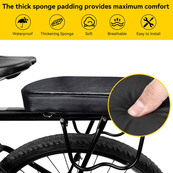 Rear Seat Cushion, Black - TRIPPER ELECTRIC BIKES