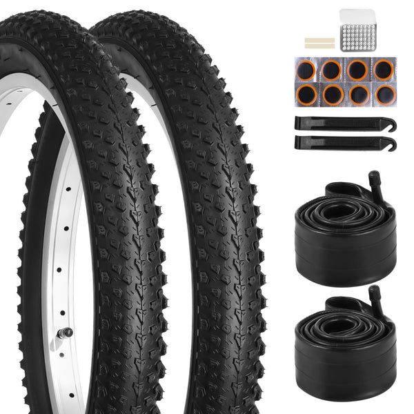 2 PCS 14/16/18x2.125" Bike Tires and Tubes, 14 Inch Bicycle Tires 57-305/16x2.125 Inch Bike Tire 57-355/18 x 2.125 Inch Bicycle Tire and Tube Combo
