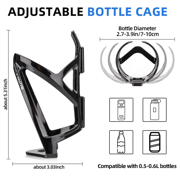 ROCKBROS Bike Water Bottle Holder Ultra-Light Bicycle Bottle Cages with Screws Tool, Universal Bike Cup Holder for Road MTB Mountain Bikes Cycling Accessories（2 Pack） - TRIPPER ELECTRIC BIKES