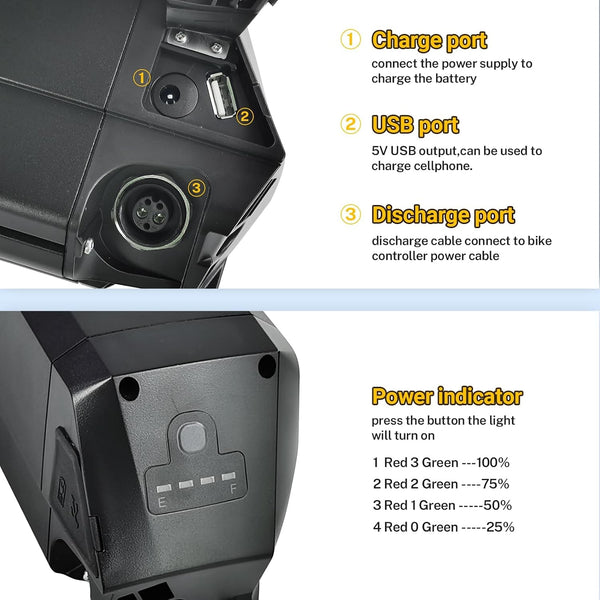 Fit for Eahora AM100 AM200 M2S Ebike Battery 48v 20ah Reention Dorado Electric Bike Batteries with Charger &30A BMS