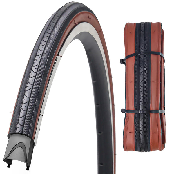 27 X 1 1/4 Bike Tire 27 Inch Road Bike Tires 32-630 Folding Bead Replacement Bicycle Tire Set