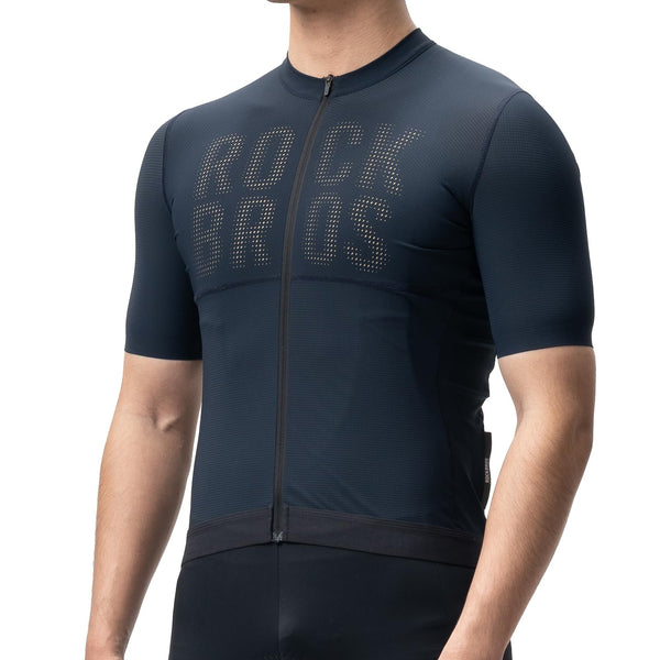 ROCKBROS Cycling Jersey Men Bike Jersey Short Sleeve with Zipper Pocket Breathable Quick-Drying Road Mountain Running
