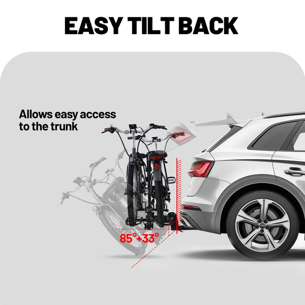 Rockland Foldable 4-Bike Rack, 160 lbs Capacity, Hitch Mount Bike Rack, Fits up to 2.5" Tire Width and 50" Wheelbase, Bike Carrier Rack for 2" Receiver for Cars SUVs Vans RVs