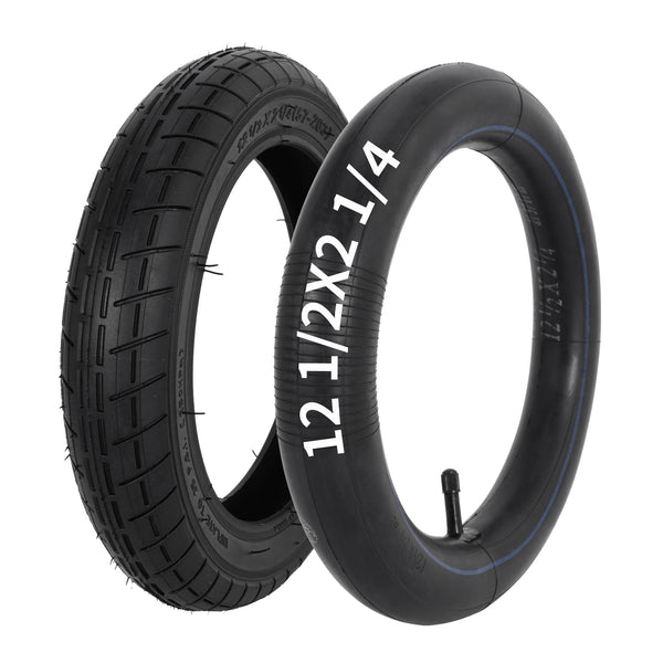 12 1/2 x 2 1/4 Bike Tires and Inner Tubes, 12.5x2.25 BMX Tire Sets (57-203) Compatible with Jetson Kids Bike Caster Trike Bob Stroller and Other 12 Inch Bicycle Tires and Tubes