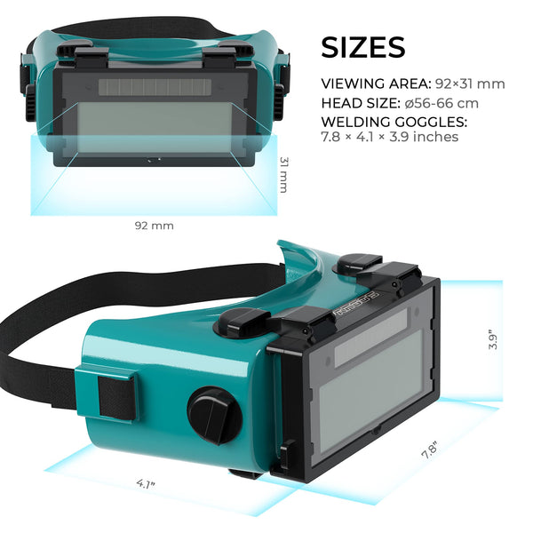 Welding Goggles Auto Darkening Flip Up, Solar Powered Welding Glasses for MIG TIG Arc Gas Torch Cutting, DIN 8-12 Shade