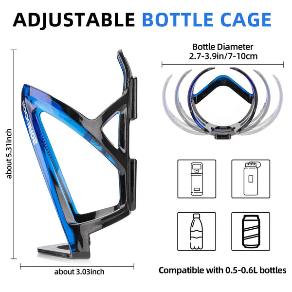 ROCKBROS Bike Water Bottle Holder Ultra-Light Bicycle Bottle Cages with Screws Tool, Universal Bike Cup Holder for Road MTB Mountain Bikes Cycling Accessories（2 Pack） - TRIPPER ELECTRIC BIKES