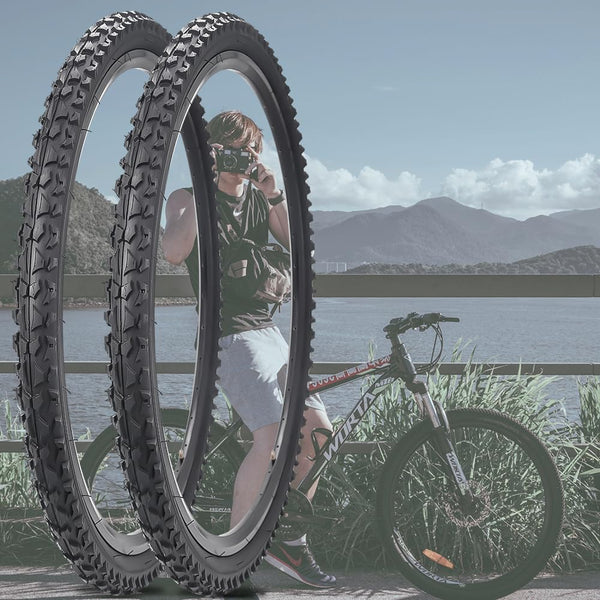 24" Bike Tires 24 X 1.95 Replacement Tires or Inner Tubes AV 32mm Schrader Valve,24 inch Bike Tires Suitable for Mountain Beach Cruiser Bike Replacement Tires & Tubes
