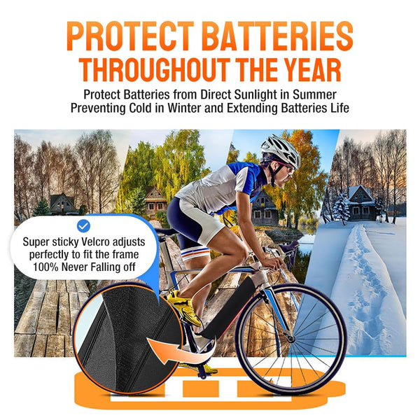 S/M/L Sizes Battery Cover for Electric Bicycles, Ebike Frame Battery Protector Cover