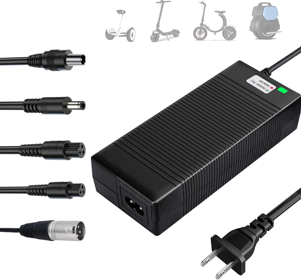 EVAPLUS UL Certified 42V 2A Fast Charger with 5 Type Plugs for 36V Lithium Batteries- Compatible with Pocket Mod, Sports Mod, Electric Scooters