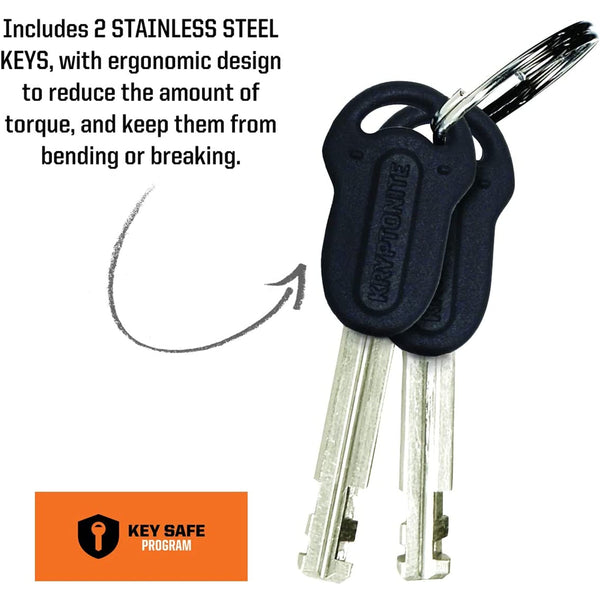 Kryptonite Keeper Standard Bike U-Lock, Heavy Duty Anti-Theft Bicycle U Lock Sold Secure Silver, 12mm Shackle with Mounting Bracket and Keys for Bike, Motorcycle, Scooter, Bicycle, Door, Gate, Fence | bike-locks