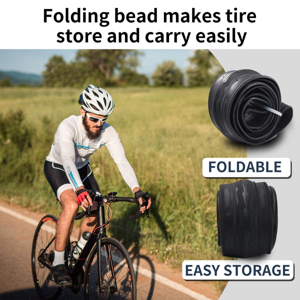 700 X 23C/700 X 25C/700 X 28C/700 X 35C Bike Tire Foldable Replacement Tires for Road Bicycle