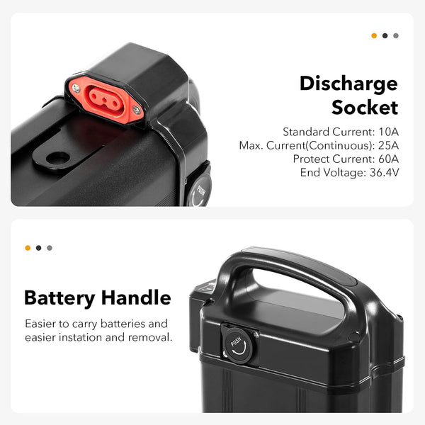 YS YOSE POWER Electric Bike Battery 48V 22.5Ah Fit for Explore Battery Replacement 48V Ebike Batteries Compatible with Heybike Electric Bicycle