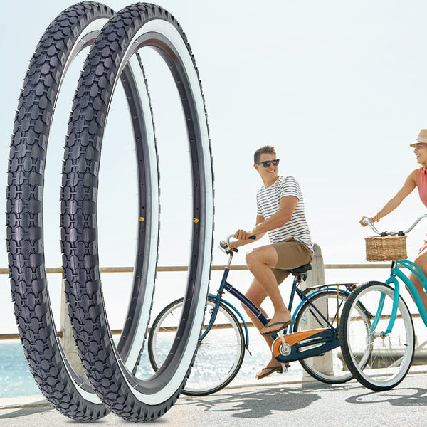 26" Bike Tire 26 x 2.125 Inch Folding Replacement Bicycle Tire for Beach Cruiser Bike