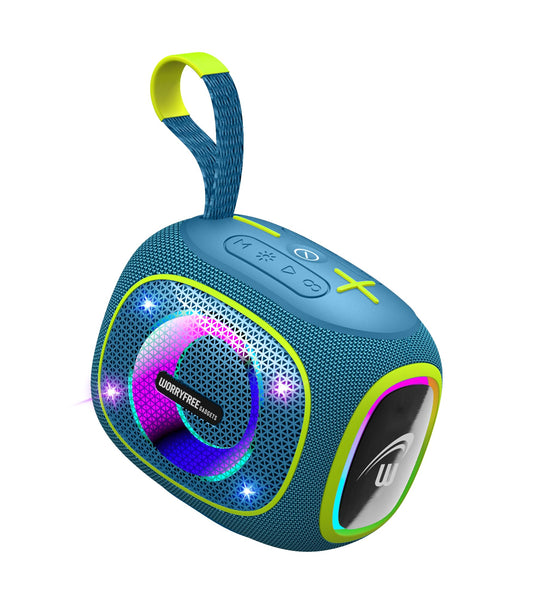 Portable Bluetooth Speaker, 10W, Wireless BT5.3 Range 10m, RGB Lights, Party Box Mini (Black)