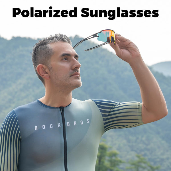 ROCKBROS Polarized Sunglasses for Men Women UV Protection Cycling Sunglasses Sport Glasses