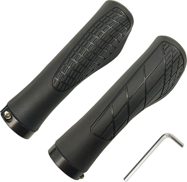 Bike Handlebar Grips, Soft Rubber Grips Anti-Slip for MTB BMX, Black