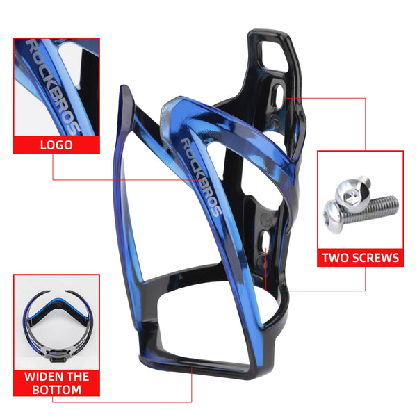 ROCKBROS Bike Water Bottle Holder Ultra-Light Bicycle Bottle Cages with Screws Tool, Universal Bike Cup Holder for Road MTB Mountain Bikes Cycling Accessories（2 Pack） - TRIPPER ELECTRIC BIKES