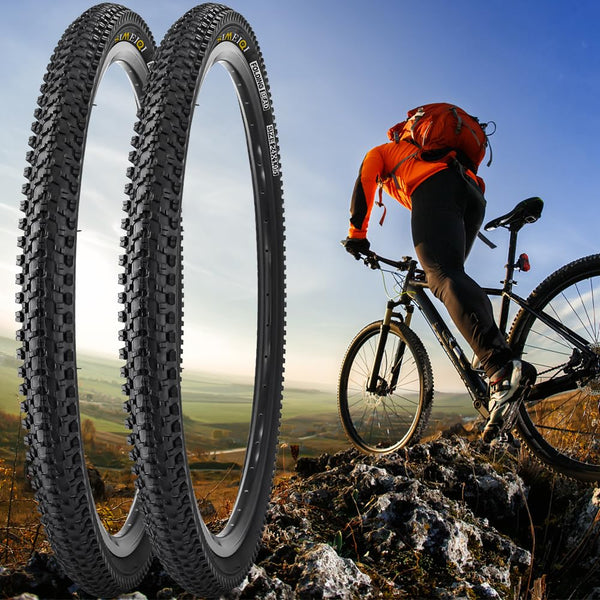 24 X 1.95 Inch Folding Bike Tires with 3mm Anti Puncture Proof Protection for Mountain Bicycles
