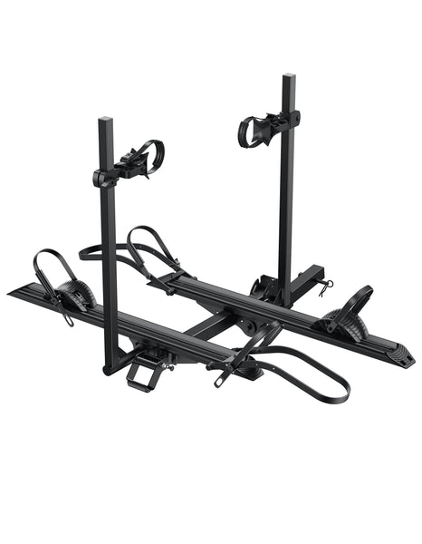 YOUNG ELECTRIC 200LBS EZ-FOLD Aluminum 2-Ebike Carrier with Ramp for Bikes and Electric Bike, Car SUV Truck Van RV and Trailer