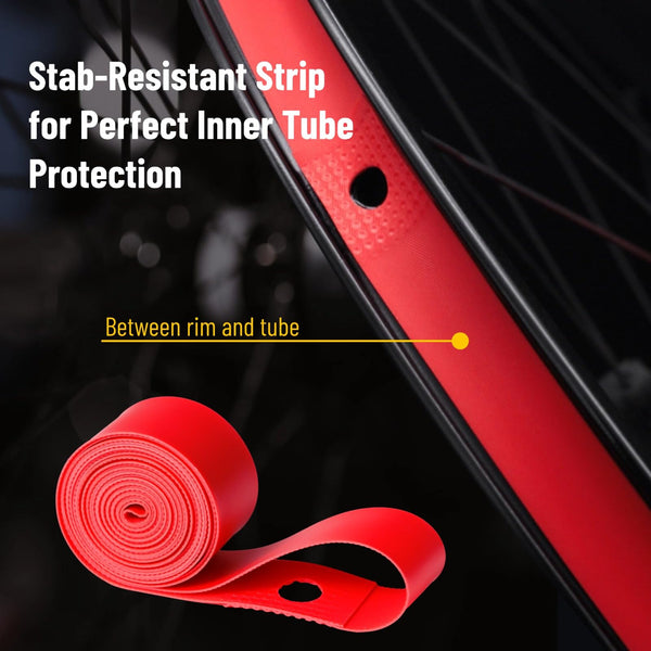 yeesport 6 Pack 20/24/26x1.75/1.95/2.0/2.1/2.125" Bike Tube Bike Inner Tube with 2 Tires Levers and 2 Protection Straps with 32mm Schrader Valve for MTB Mountain Bike