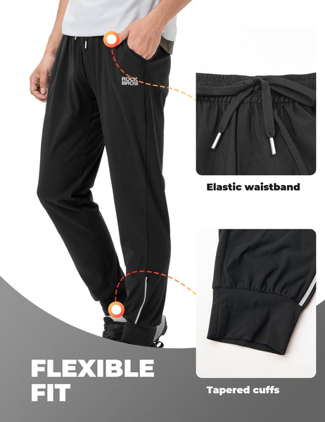 ROCKBROS Summer Cycling Pants for Men Breathable Bike Pants with Pocket Lightweight Road Mountain Biking Pants