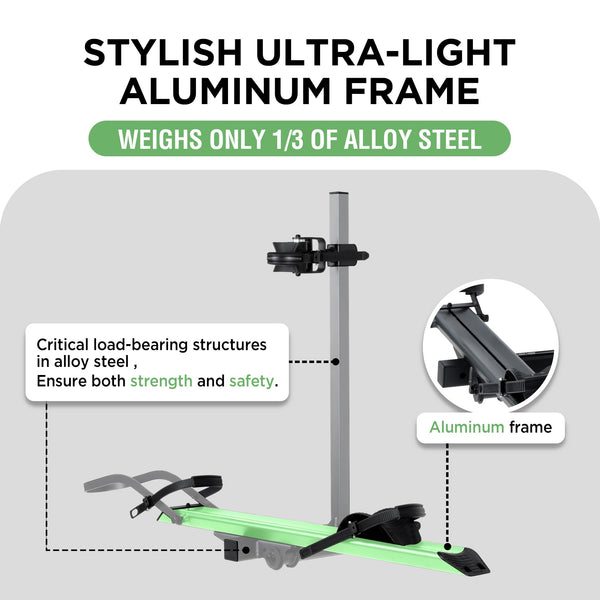 YOUNG ELECTRIC 200LBS EZ-FOLD Aluminum 2-Ebike Carrier with Ramp for Bikes and Electric Bike, Car SUV Truck Van RV and Trailer