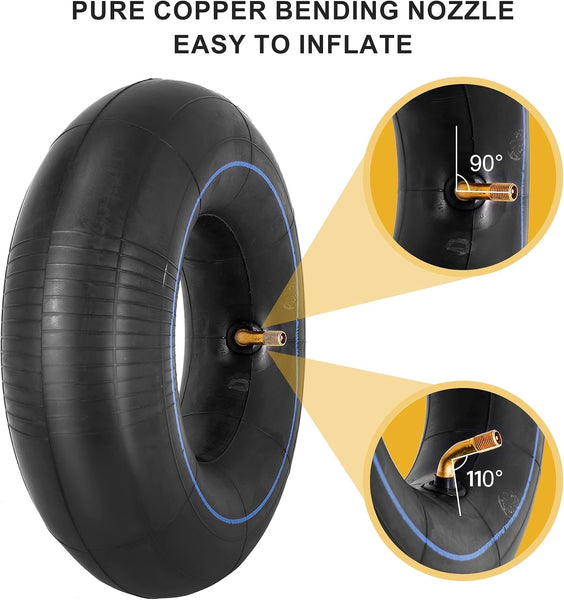 2 Pack of 11x4-4 Inner Tube and Repair Kit TR87 Bent Stem also Fits 11X4.00-4 4.10-4 4.10/3.50-4 Tire Replacement for Hand Truck, Lawn Mower, Wheelbarrow, Tractor, Garden Carts Tire Tube