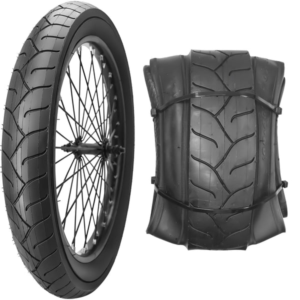 20 x 3.0 inch Fat Bike Tires or with 32mm Schrader Valve Bike Tubes Compatible with Urban Street Mountain Beach Bicycle Tire