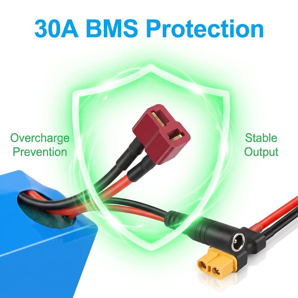 Ebike Battery 48V10Ah Lithium Battery Pack with 20A BMS, XT60 Connector for 200W-1500W Electric Bikes Scooters, ATVs, Electric Dirt Bikes(UL Certificated)