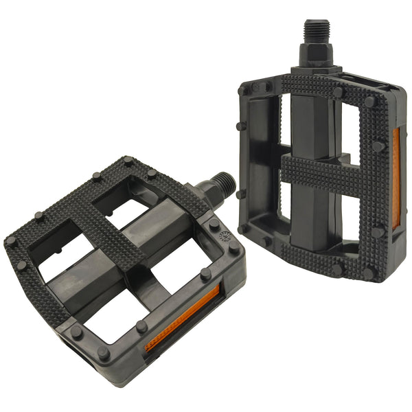 Bike Pedals, 9/16" Non-Slip Bike Pedals with Reflectors, Bicycle Pedals for Road Bike, BMX, Folding Bikes, Urban Bikes, Adult Bicycle