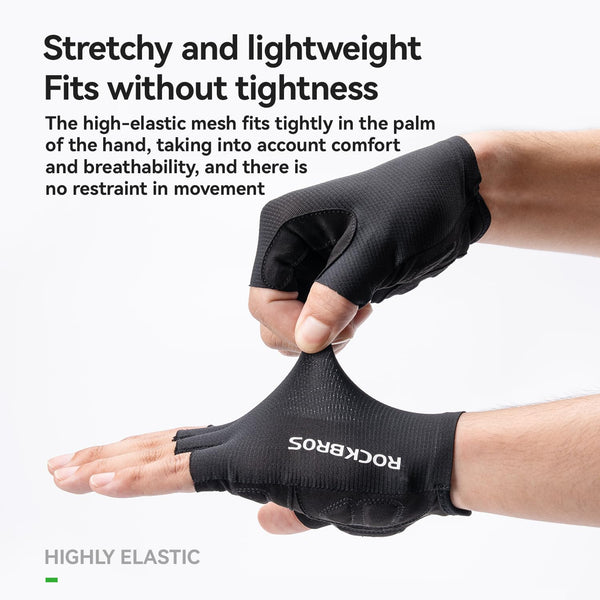 ROCKBROS Cycling Gloves for Men Women - Breathable Gel Pad Road Mountain Bike Gloves - Touch Screen Anti-Slip MTB Gloves for Cycling Workout Outdoor Sports