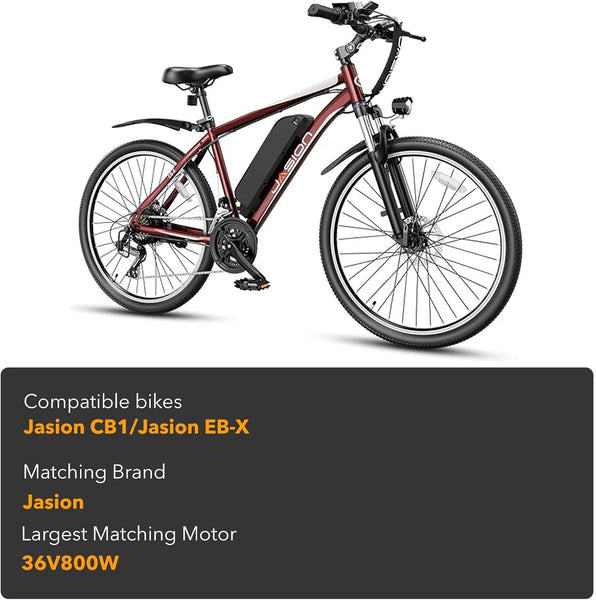 YS YOSE POWER 36V 13Ah Electric Bike Battery Compatible with Jasion CB1 and Jasion EB-X Ebike Removeable Battery Fit for Jasion CB1 EB-X Bicycle Batteries Replacement with Charger