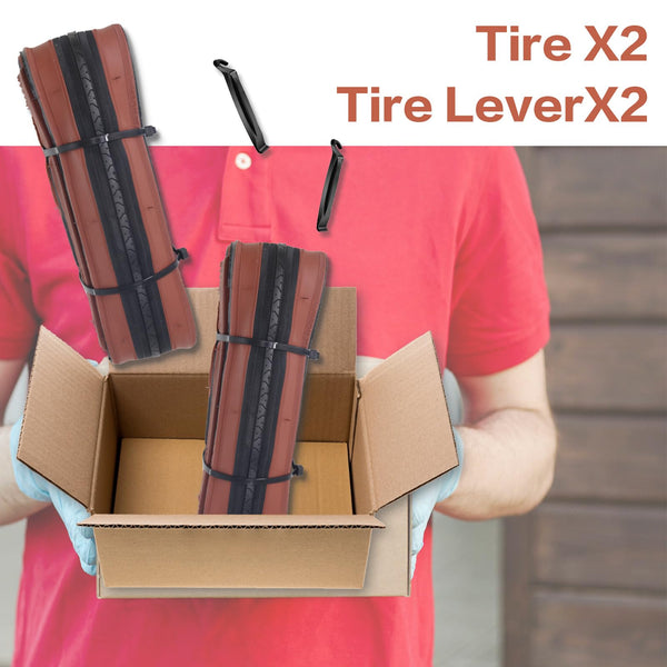 27 X 1 1/4 Bike Tire 27 Inch Road Bike Tires 32-630 Folding Bead Replacement Bicycle Tire Set