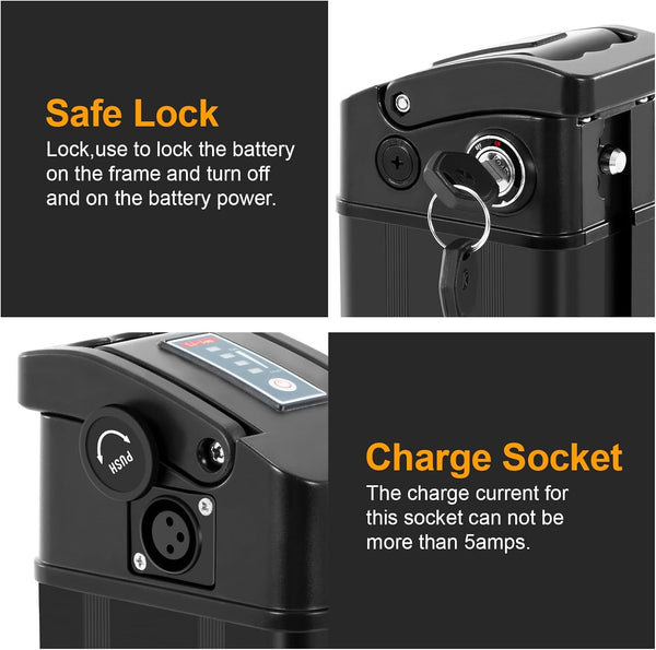 YS YOSE POWER Electric Bike Battery 36V 13Ah Compatible with Heybike Cityscape 1.0 Electric Bike 36V Battery for Cityscape Battery Replacement Hey Bike Batteries