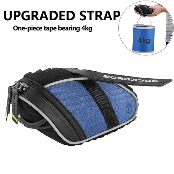 ROCKBROS Bike Seat Bag, Bicycle Saddle Bag Under Seat 3D Shell Cycling Seat Pack for Mountain Road Bikes Black