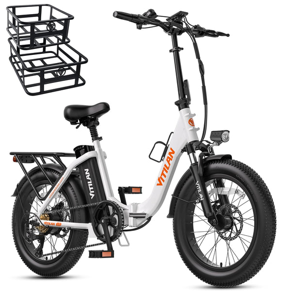 VITILAN Foldable Electric Bike - 750W Adult E-Bike, 624Wh Max 28Mph Step Thru byHimiway - TRIPPER ELECTRIC BIKES