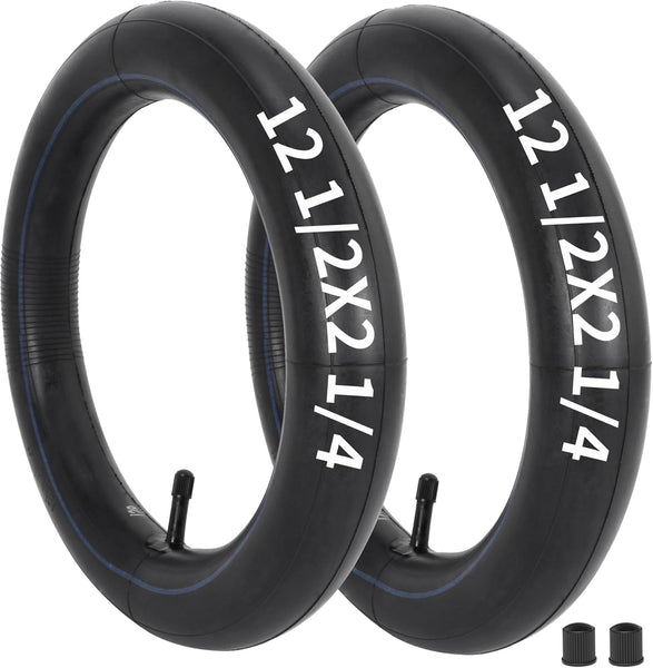 2Set 12 1/2 x 2 1/4 Bike Inner Tube 1.2mm Extra-Thick, 12.5x2.25 Inner Tube 57-203 and Repair Kit Compatible with Dirt Bike, Caster Trike, Jetson Kids Bike, Stroller, 12 Inch Bicycle Tire Tube