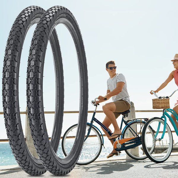 26" Bike Tire 26 x 2.125 Inch Folding Replacement Bicycle Tire for Beach Cruiser Bike