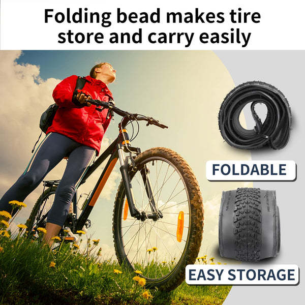 Bike Tire 24/26/27.5 x 1.95 27.5/29 X 2.125 Inch Folding Bead Replacement Bike Tire for Mountain Bike